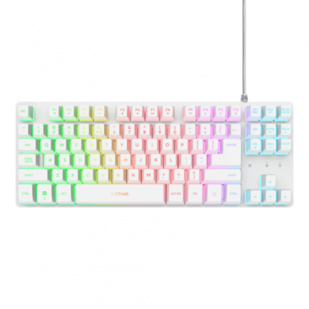 TECLADO TRUST THADO TKL WHITE ES GXT833