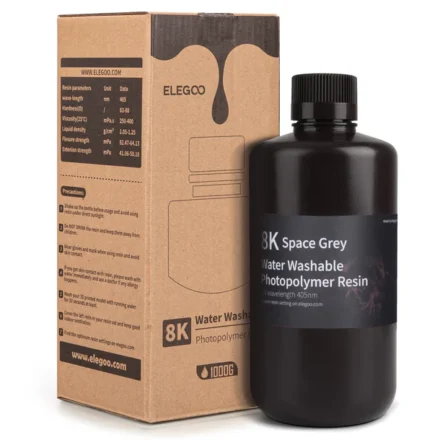 pre order elegoo 8k water washable resin 1000g2 space grey 3d photopolymer resin elegoo 203345 610x610 crop center