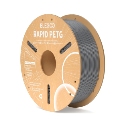 FILAMENTO ELEGOO PETG RAPIDA  -1.75mm-1KG – GRIS OSCURO