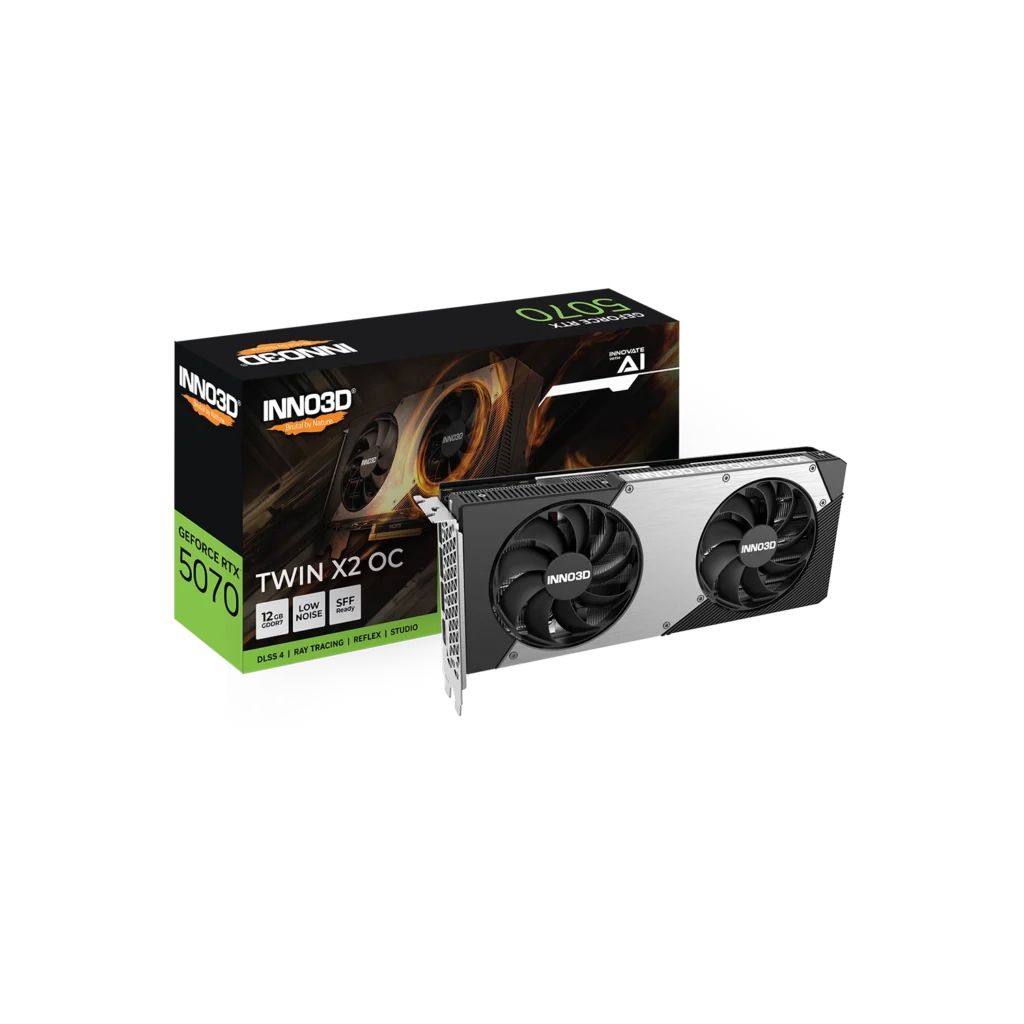 Placa de Video INNO3D NVIDIA Geforce RTX 5070 12GB DDR7 TWIN X2 OC