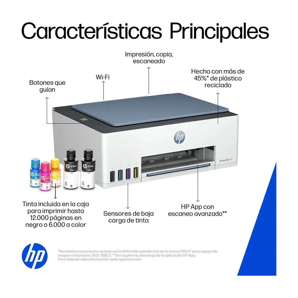impresora multifunción | hp | smart tank 585 | wi‑fi, copia y escáner impresora multifuncion hp smart tank 585 wi fi copia y escaner 07 Impresora Multifunción | HP | Smart Tank 585 | Wi‑Fi, copia y escáner